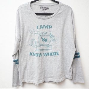 Stranger Things Camp Know Where Sweater Shirt XL